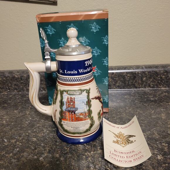 Anheuser-Busch Budweiser Stein St Louis World's Fair CB28 - Picture 3 of 6